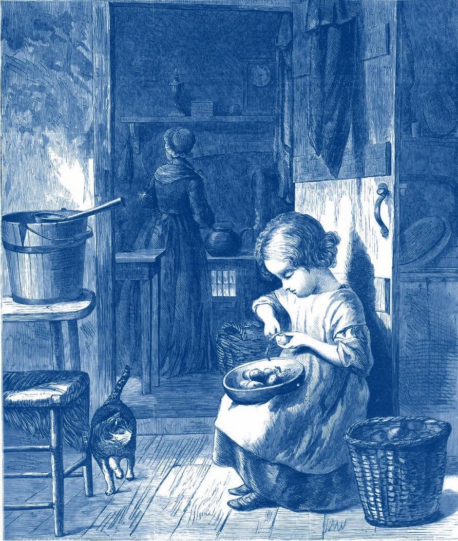 Girl peeling